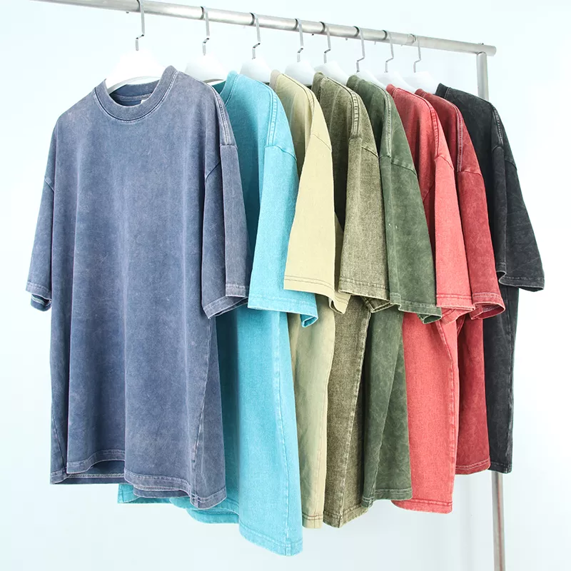 Washed Vintage Blank Oversized T Shirts, Personalized Custom Loose Vintage T-shirt